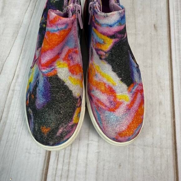 steve madden girls high top zip sneaker 1Y - Picture 3 of 7